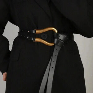 Black Elegant Women's Studded Decor Belt Halloween